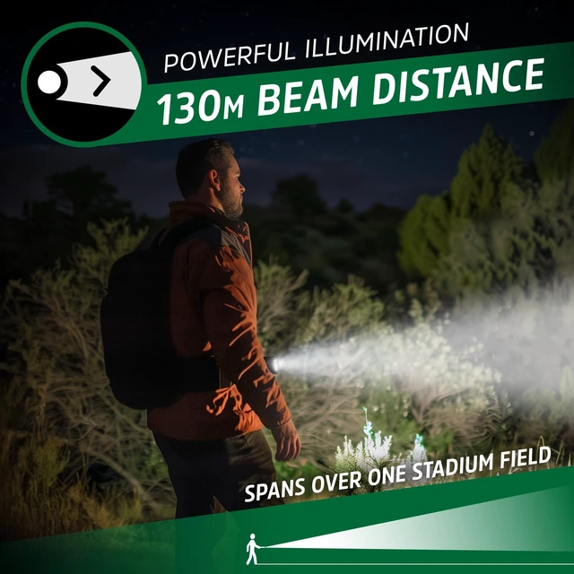 Alt view image 5 of 7 - Energizer LED Rechargeable Flashlight 350 Lumens with USB Cable, Durable Metal for Camping, Emergency, Running, Hunting