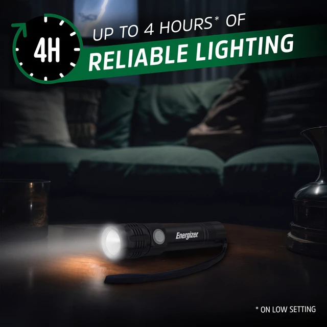 Alt view image 2 of 7 - Energizer LED Rechargeable Flashlight 350 Lumens with USB Cable, Durable Metal for Camping, Emergency, Running, Hunting