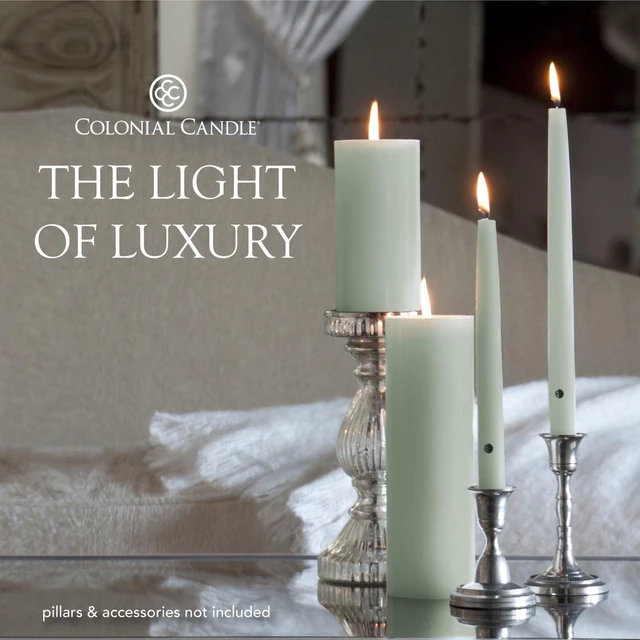 Alt view image 5 of 6 - Colonial Candle Bayberry Unscented Taper Candle 10in Dripless 8-Hour Burn Pack of 2