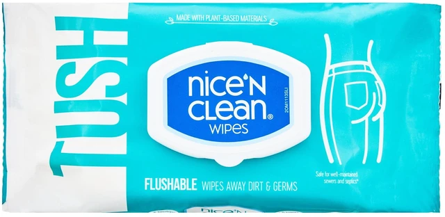 Alt view image 3 of 7 - Nice n Clean Flushable Wipes, 5 Packs of 60 Wipes, 300 Wipes Total