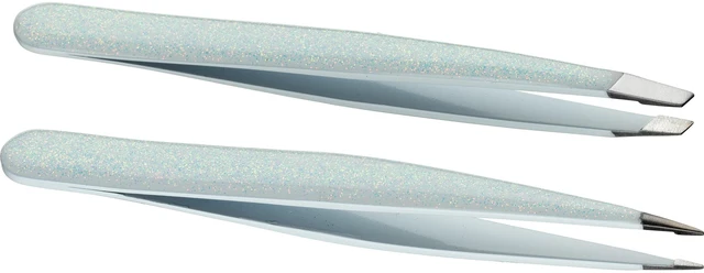 Alt view image 2 of 6 - Japonesque Slanted & Pointed Tip Tweezers, Stainless Steel, Natural Shimmer