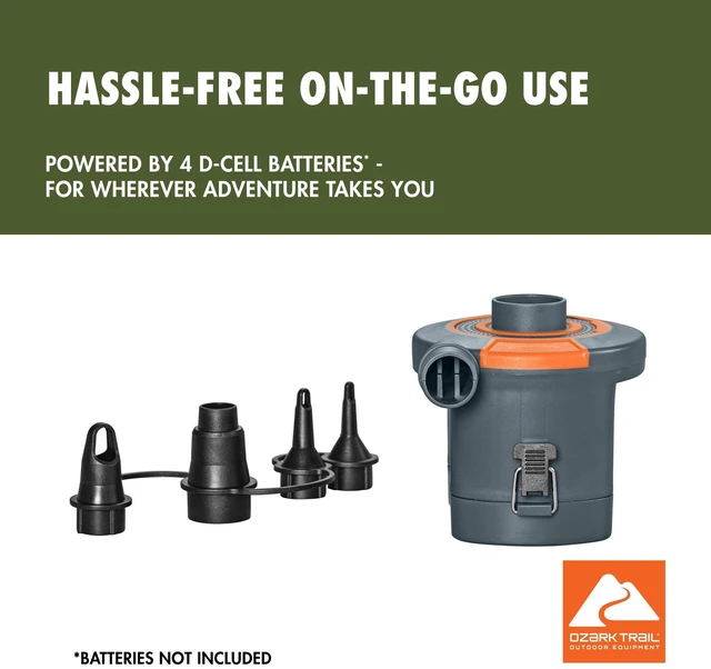 Alt view image 3 of 6 - Ozark Trail D Cell Battery-Powered Electric Air Pump