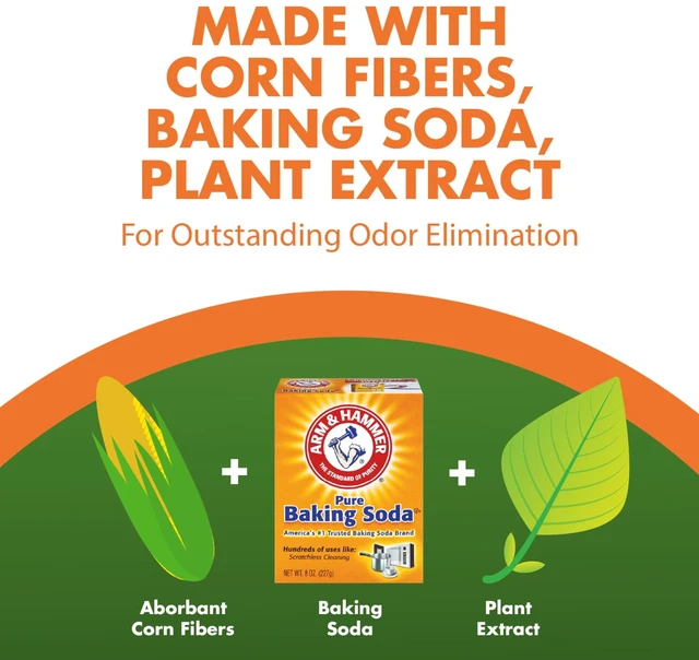 Alt view image 3 of 5 - ARM & HAMMER Naturals Clumping Cat Litter, Corn Fibers, Odor Control, Fresh Scent, 9 Lbs