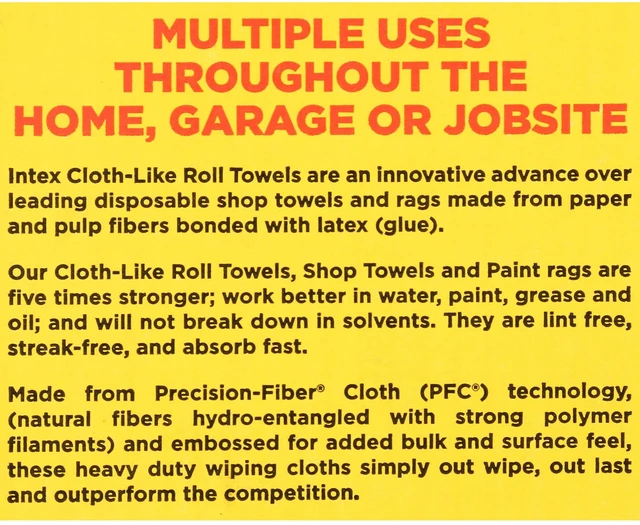 Alt view image 4 of 7 - Intex NW-00454-75 Cloth-Like Wiping Rags, Fiber Blend