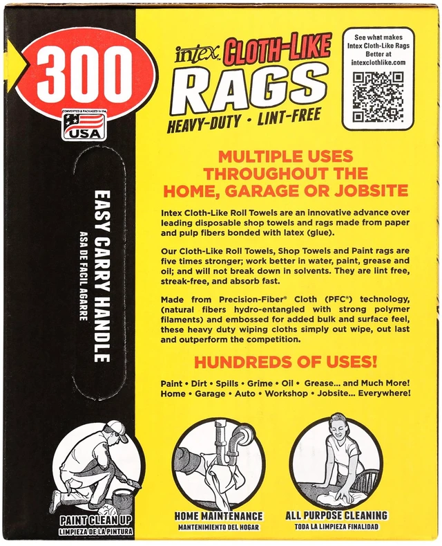 Alt view image 5 of 7 - Intex NW-00454-75 Cloth-Like Wiping Rags, Fiber Blend