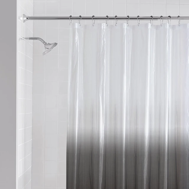 Alt view image 6 of 7 - Mainstays Waterproof Recycled PEVA Shower Curtain Set with 12 Hooks, 70x72 Inches