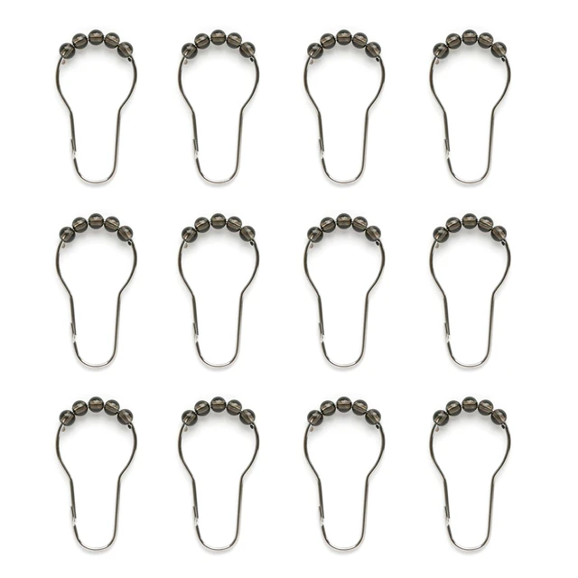 Alt view image 5 of 7 - Mainstays Waterproof Recycled PEVA Shower Curtain Set with 12 Hooks, 70x72 Inches