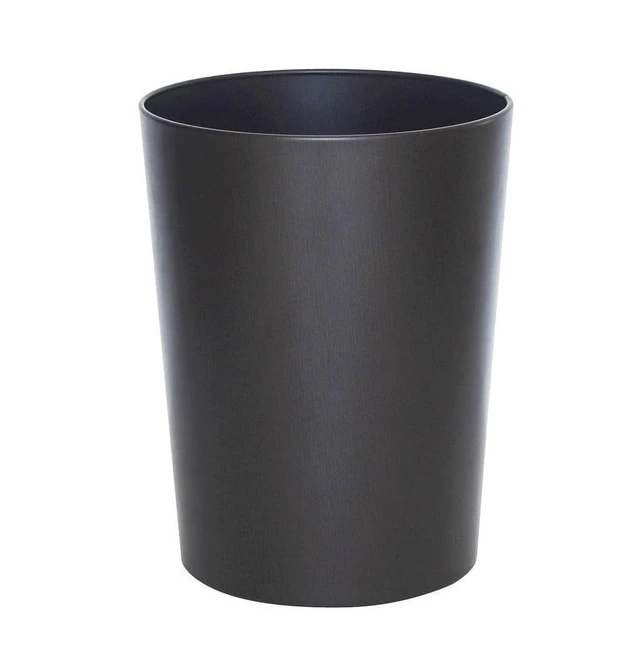 Alt view image 4 of 5 - Mainstays 2.2 gal Bronze Metal Bathroom Wastebasket