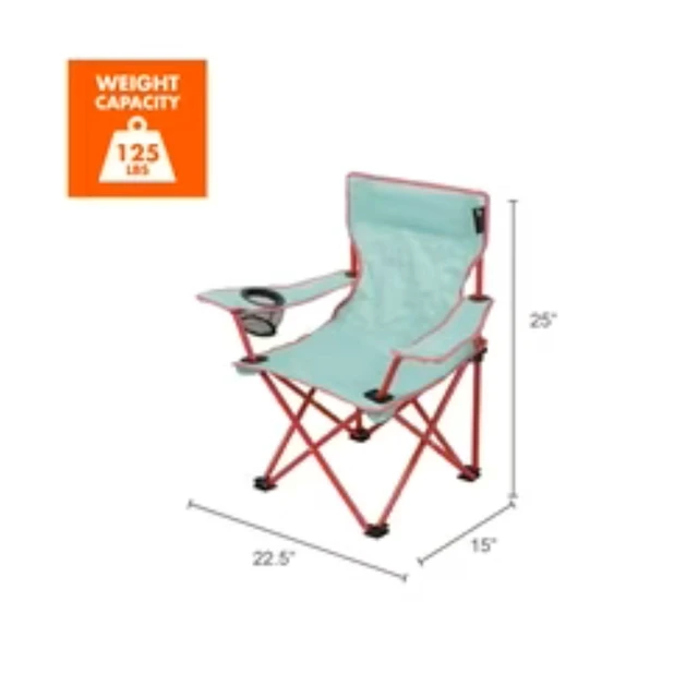 Alt view image 6 of 6 - Ozark Trail Kids Camping Chair with Cupholder, Green