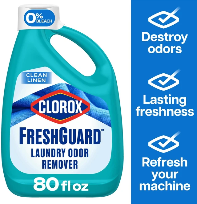 Main image of Clorox Fresh Guard Laundry Odor Remover, 80 fl oz, Clean Linen Scent, 0% Bleach, Color Safe