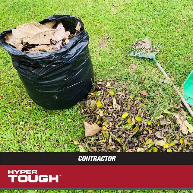 Alt view image 2 of 5 - Hyper Tough 39-Gallon Drawstring Outdoor & Lawn Trash Bags, 1.1 Mil, 30 Bags