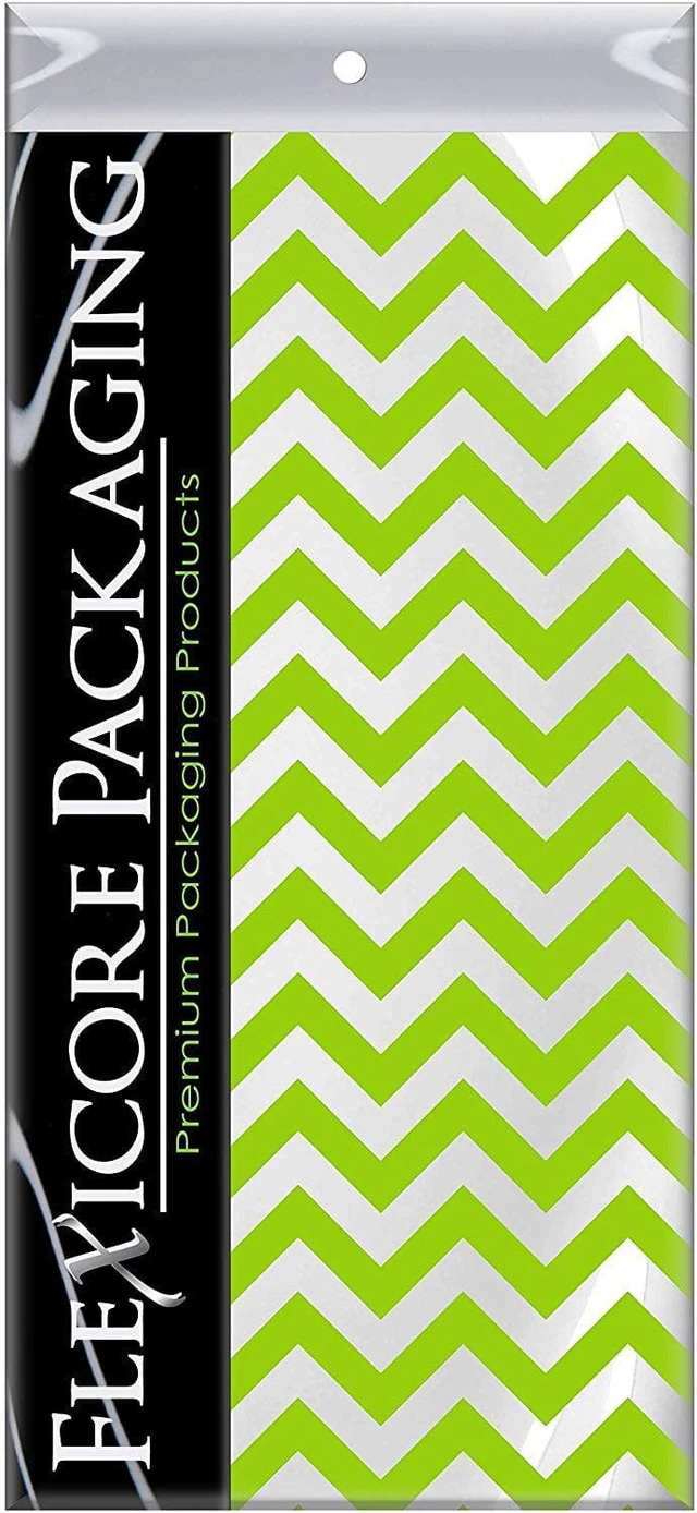 Main image of 15x20in Lime Green Chevron Tissue Paper, 100ct