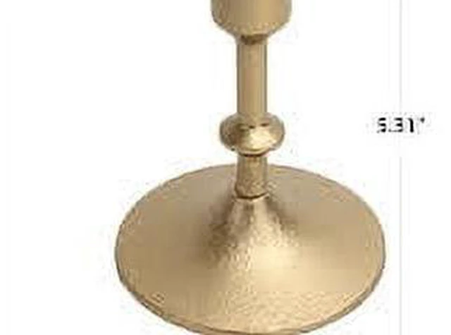 Alt view image 4 of 6 - Better Homes & Gardens Gold Cast Iron Taper Candle Holder, 5.3in, Medium