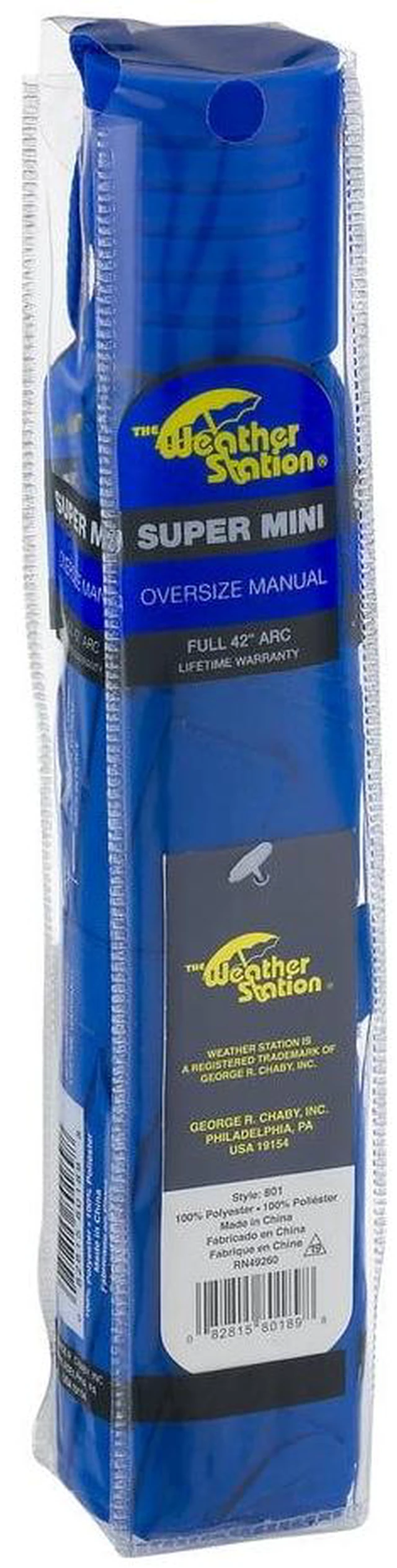 Alt view image 6 of 6 - The Weather Station Style 801 Super Mini Oversize Manual Umbrella, 1.0 CT