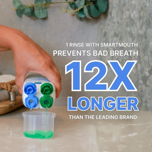 Alt view image 5 of 6 - SmartMouth Clinical Activated Breath Rinse 16 fl oz, Mint, Adult