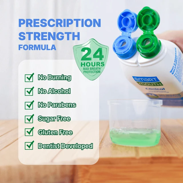 Alt view image 4 of 6 - SmartMouth Clinical Activated Breath Rinse 16 fl oz, Mint, Adult