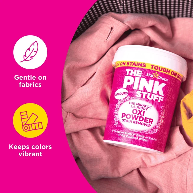 Alt view image 2 of 5 - The Pink Stuff Miracle Laundry Oxi Powder Stain Remover for Colors, 1kg