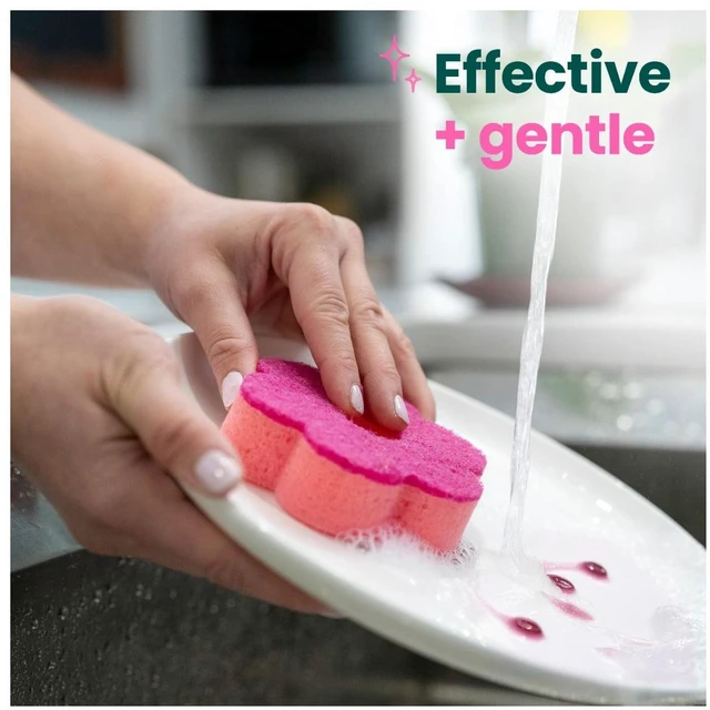 Alt view image 5 of 6 - Scotch-Brite Brite Blooms Collection 2 Extra Gentle Scrub Sponges and 4 Dobie Non-Scratch Sponges