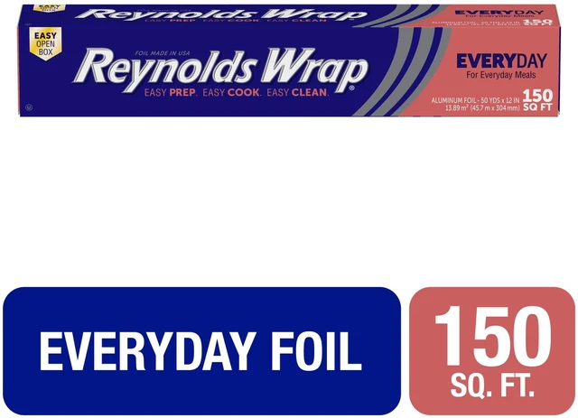 Main image of Reynolds Wrap Everyday Strength Aluminum Foil Roll, 12Inches Wide, 150Sq.Ft.