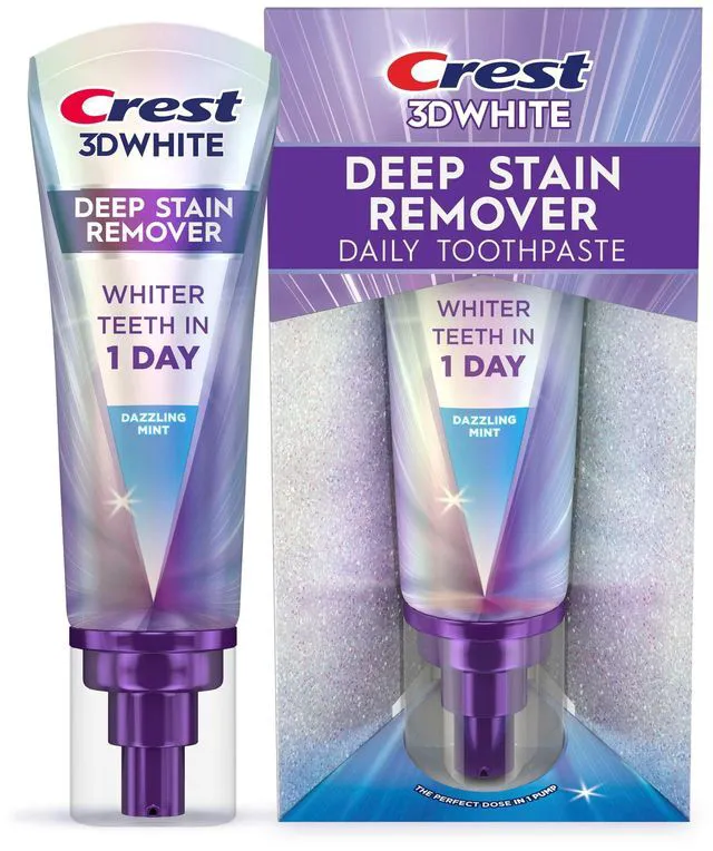 Main image of Crest 3DWhite Brilliance Deep Stain Remover Dazzling Mint Toothpaste, 3.1oz
