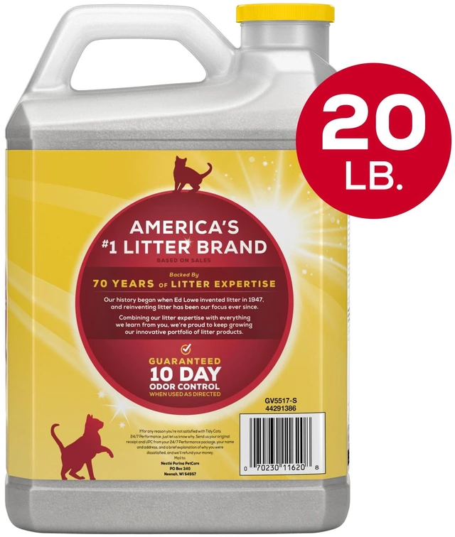 Alt view image 5 of 6 - Purina Tidy Cats 24/7 Performance Clumping Cat Litter, Clean Linen Scent, 20lb Jug