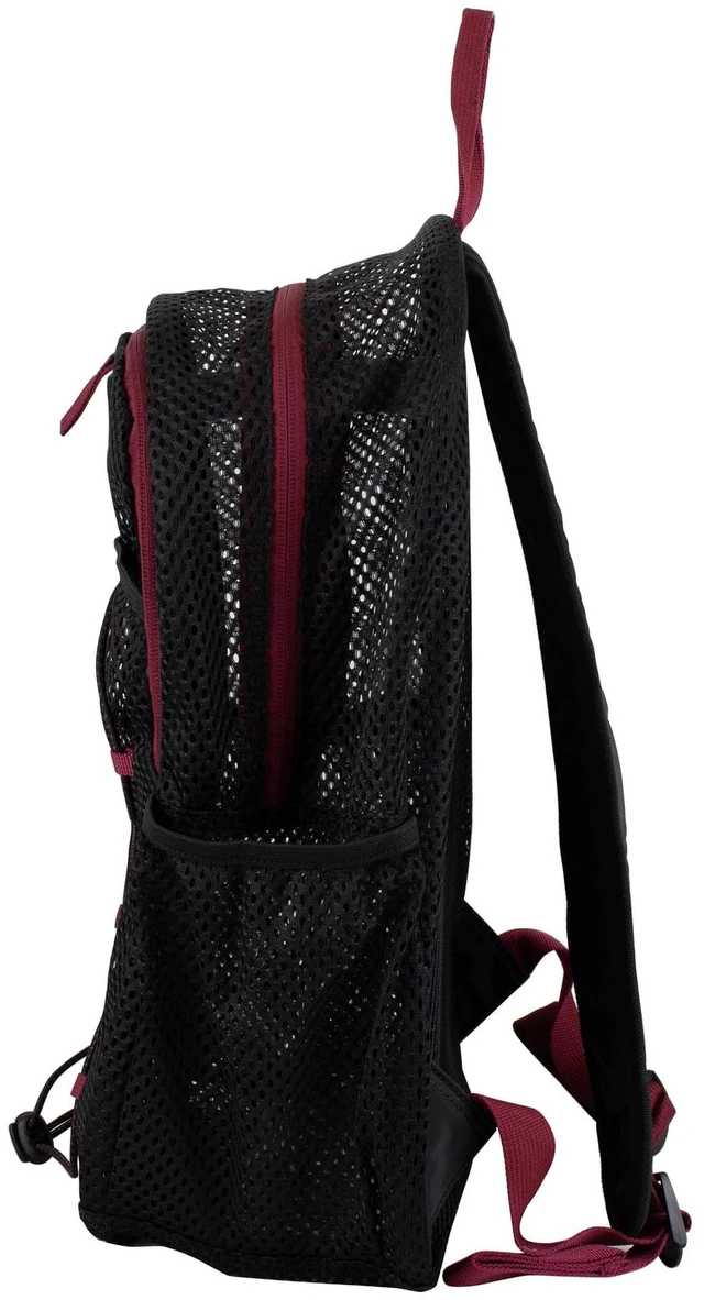 Alt view image 5 of 6 - Eastsport Magna Pro Mesh 17" Backpack, Unisex, Black/Tibetan Red