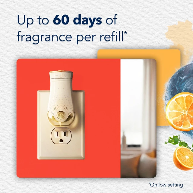 Alt view image 5 of 5 - Glade PlugIns Air Freshener Refills, Coastal Sunshine Citrus, Infused with Essential Oils, 0.67 oz, 5 Count