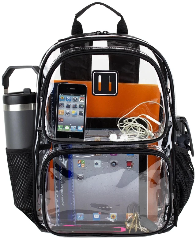 Alt view image 4 of 6 - Eastsport Primo Clear 16" Backpack, Black