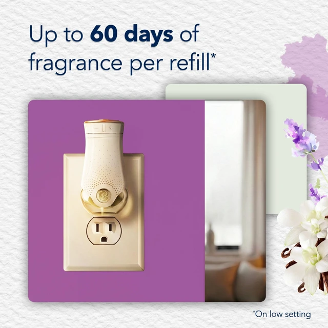 Alt view image 2 of 5 - Glade PlugIns Lavender & Vanilla Scented Oil Refills, 5-Pack, 3.35 fl oz, Essential Oil Infused Wall Plug In Air Freshener