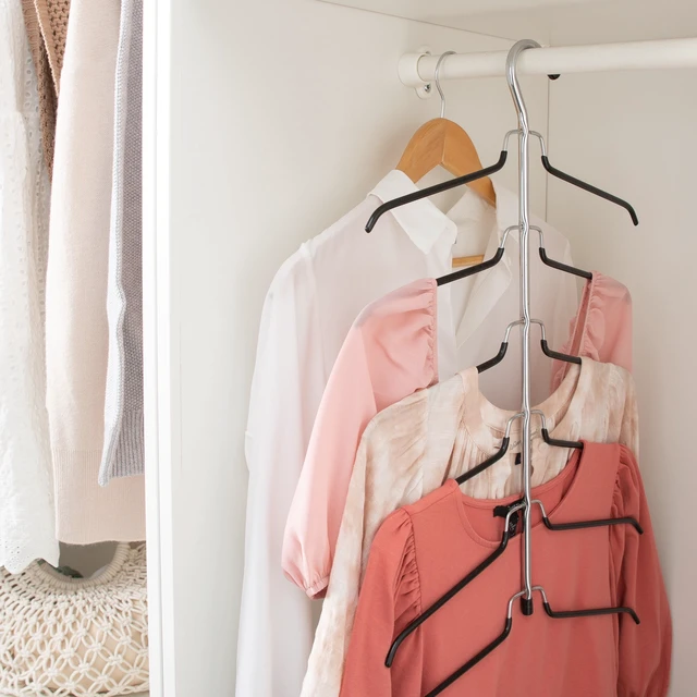 Alt view image 6 of 6 - Organize It All 6-Tier Blouse Tree Metal Clothes Shirt Hanger, Chrome