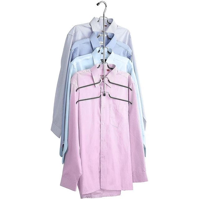 Alt view image 3 of 6 - Organize It All 6-Tier Blouse Tree Metal Clothes Shirt Hanger, Chrome