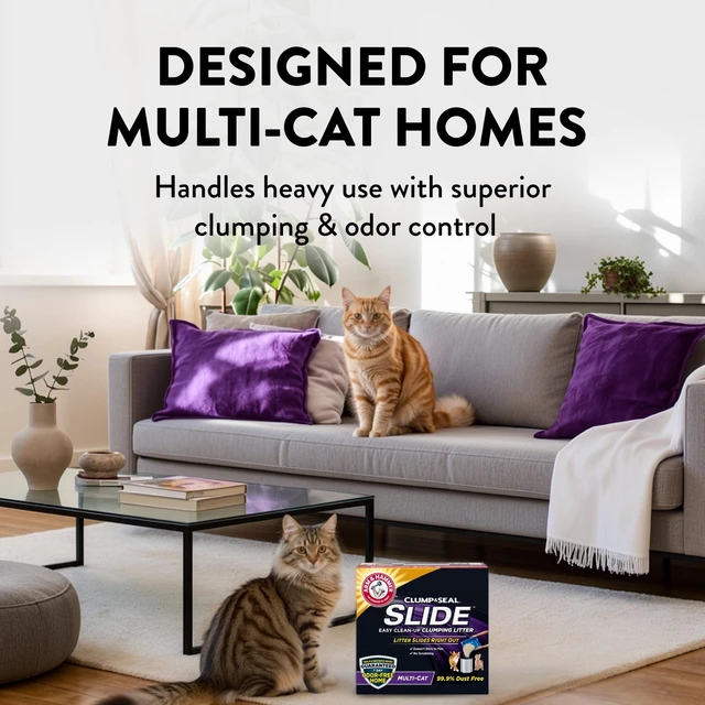 Alt view image 3 of 5 - ARM & HAMMER Slide Easy Clean-Up Clumping Cat Litter, Scented, 14Lbs