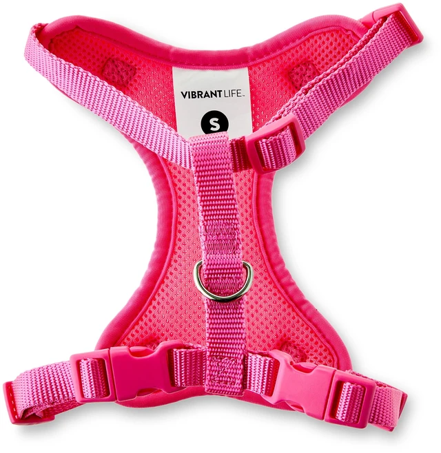 Alt view image 2 of 6 - Vibrant Life Reflective Mesh Adjustable Dog Harness, Pink, Small