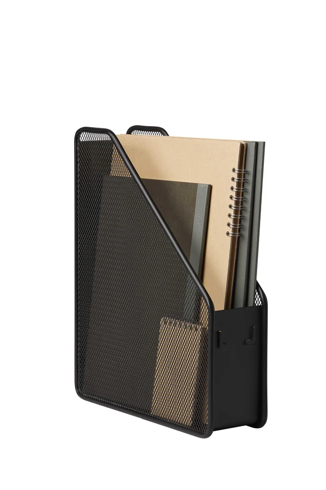 Alt view image 4 of 6 - Pen+Gear Metal Mesh 1-Compartment Magazine File Holder, Black