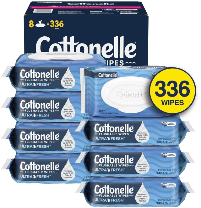Alt view image 3 of 6 - Cottonelle Ultra Fresh Flushable Wet Wipes, 8 Flip-Top Packs
