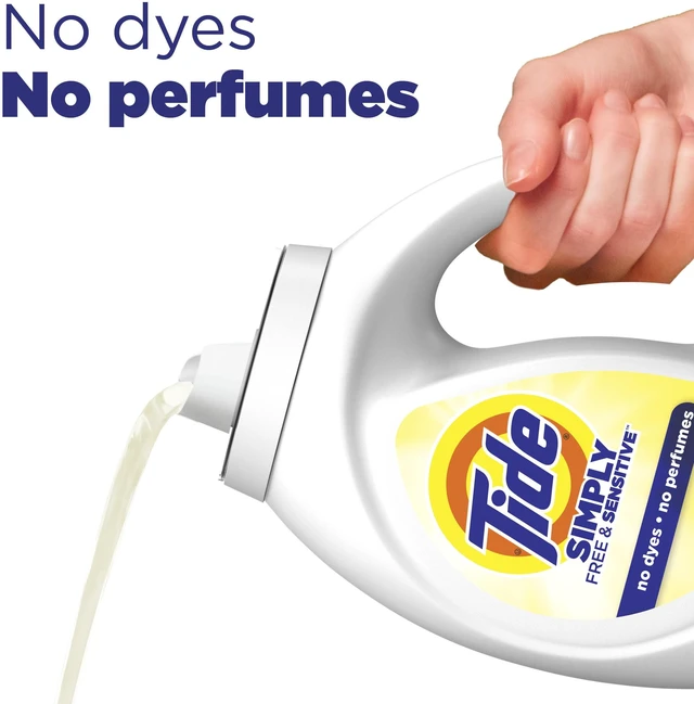 Alt view image 4 of 6 - Tide Simply Liquid Laundry Detergent, Free & Sensitive, 3 Pack, 32 fl oz, 24 Loads