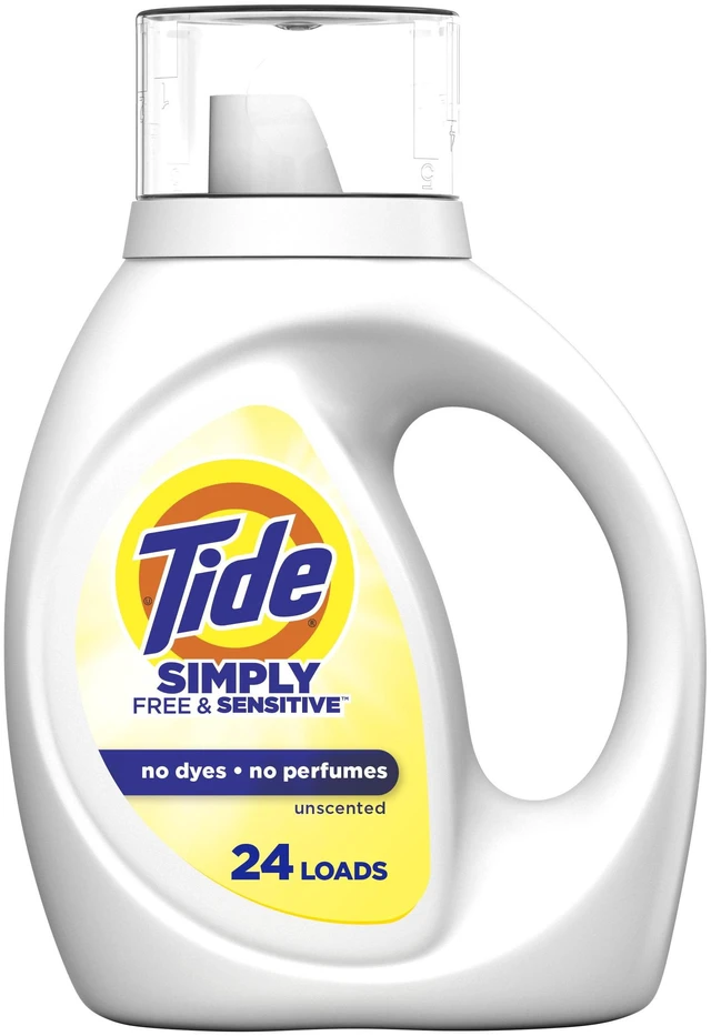 Alt view image 3 of 6 - Tide Simply Liquid Laundry Detergent, Free & Sensitive, 3 Pack, 32 fl oz, 24 Loads