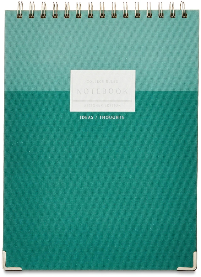 Main image of Pen+Gear Green Top Spiral Journal, 8" x 10.75", 80 Perforated Ruled Sheets
