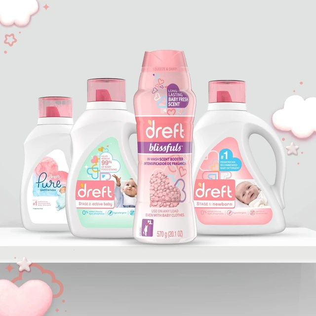 Alt view image 6 of 6 - Dreft Blissfuls Baby Fresh Laundry Scent Booster Beads, 18.2 oz
