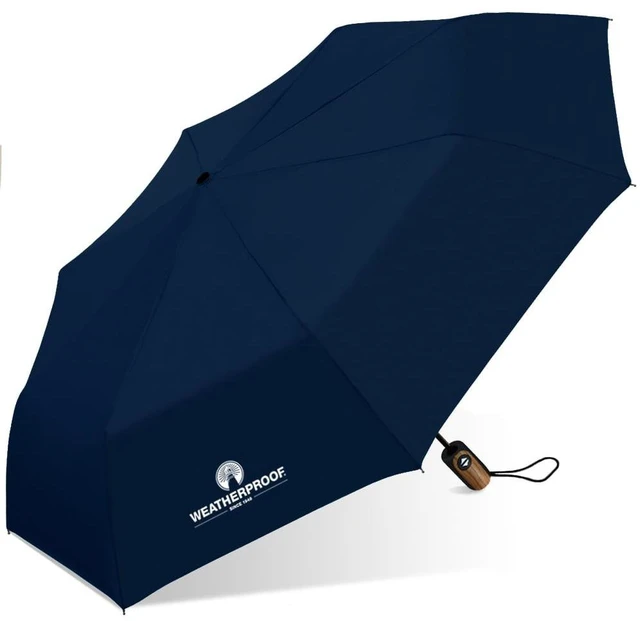 Main image of 54in Auto Open Close Weatherproof Windproof Rain Umbrella with Carabiner, Two Person Deluxe