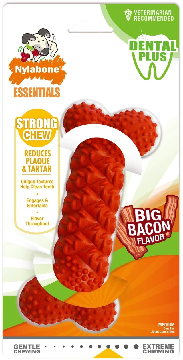 Main image of Nylabone Daily Dental Rubber Braid Bone for Dogs Up to 35lbs