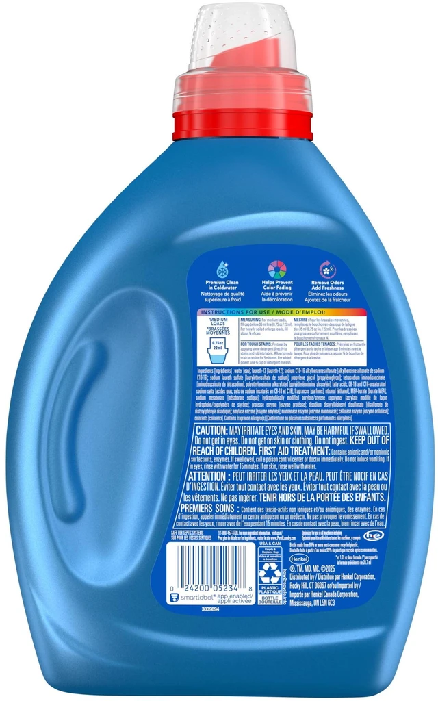 Alt view image 3 of 5 - Persil Deep Clean Intense Fresh Ultra Concentrated Liquid Laundry Detergent, 50Fl Oz, 66Loads