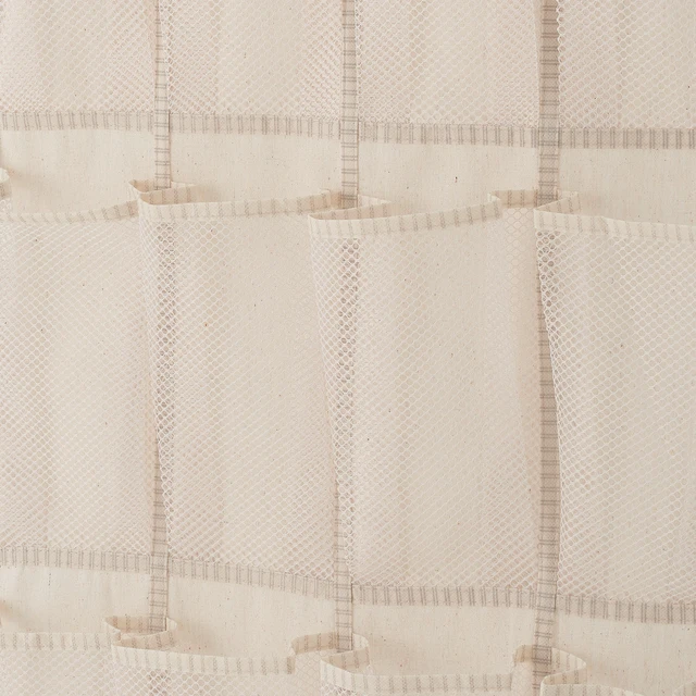 Alt view image 4 of 5 - Mainstays 24-Pocket Canvas Over-the-Door Hanging Shoe Organizer, Beige