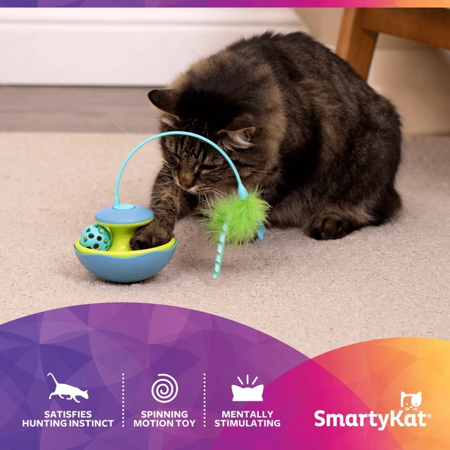 Alt view image 5 of 6 - SmartyKat Track Tizzy Motion Cat Toy, Electronic Interactive Pet Toy, Blue