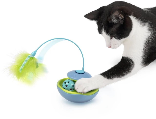 Alt view image 4 of 6 - SmartyKat Track Tizzy Motion Cat Toy, Electronic Interactive Pet Toy, Blue