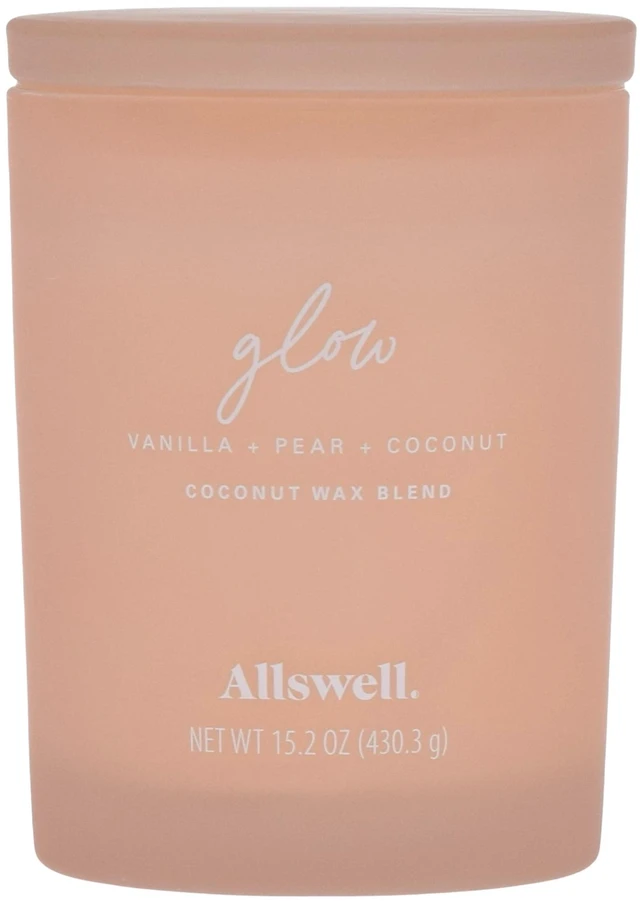 Alt view image 6 of 6 - Allswell Glow Scented 2-Wick Spa Jar Candle, Vanilla + Pear + Coconut, 15.2 oz