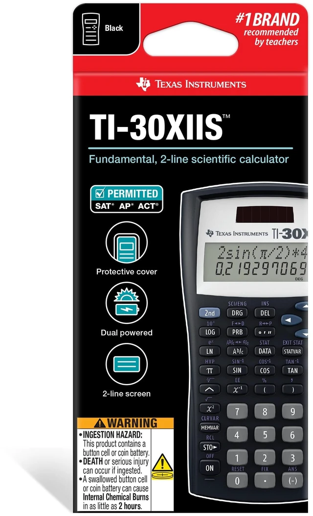 Main image of Texas Instruments TI-30XIIS Two-Line Scientific Calculator