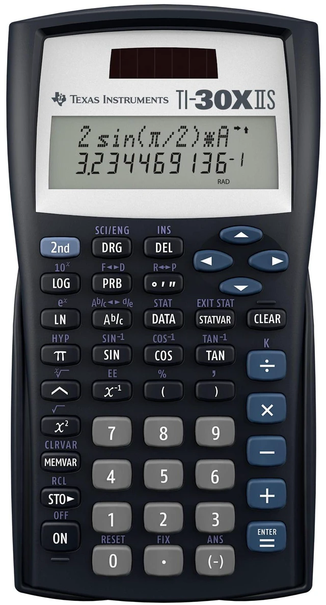 Alt view image 6 of 6 - Texas Instruments TI-30XIIS Two-Line Scientific Calculator