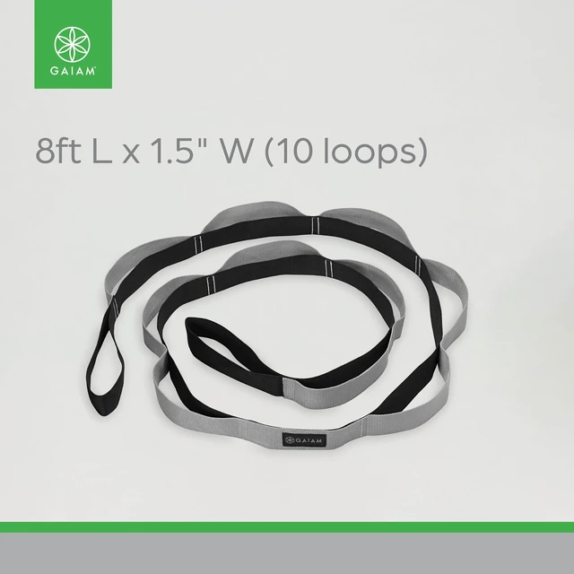 Alt view image 2 of 6 - Gaiam Stretch Strap 60 Inches Grey
