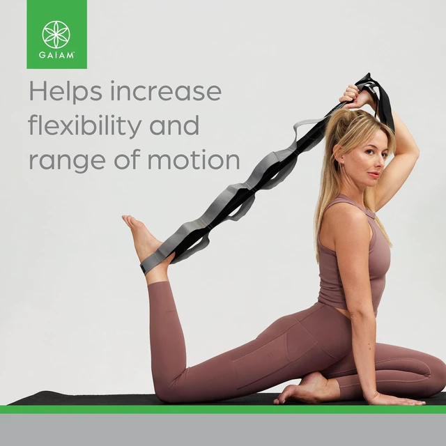 Alt view image 4 of 6 - Gaiam Stretch Strap 60 Inches Grey